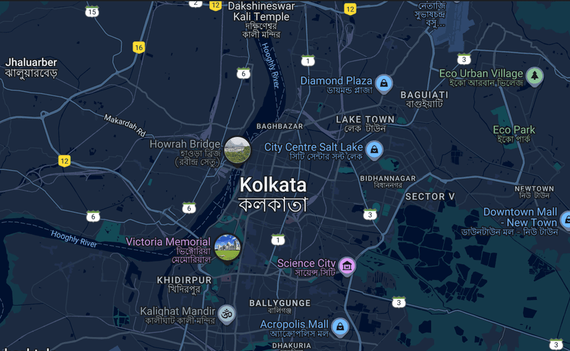 Map of Kolkata